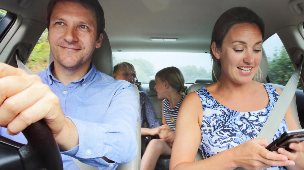 Brexit rules and regulations family in car